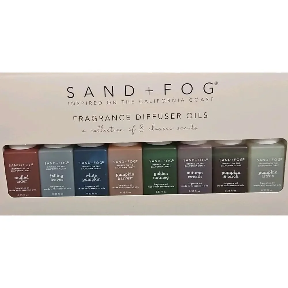 Sand And fog Diffuser Oil Fall 8pk Classic Scents Fragrance Diffuser Oil Set